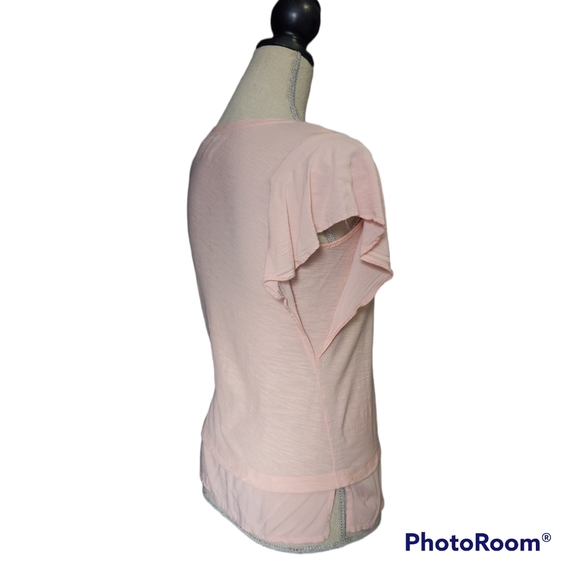 BOGO!! VINCE CAMUTO Ruffle Sleeve Pink Top XS - Picture 2 of 8